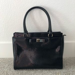 Black Leather Kate Spade Bag